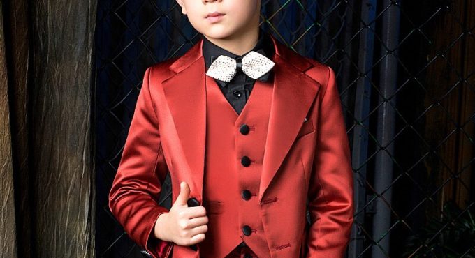 Glossy Satin Boys Prom Suits Children'S Suit For Weddings Boy Fashion Evening Dress Wedding Guest Dress Setelan Anak Laki Laki