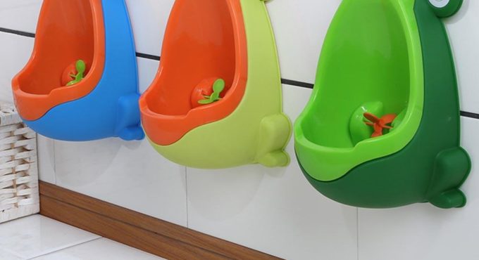 Cartoon Frog Bathroom Kids Toddler Potty Toilet Training urinate Trainer Boys Urinal Cartoon Frog Shape Cute Eco-friendly