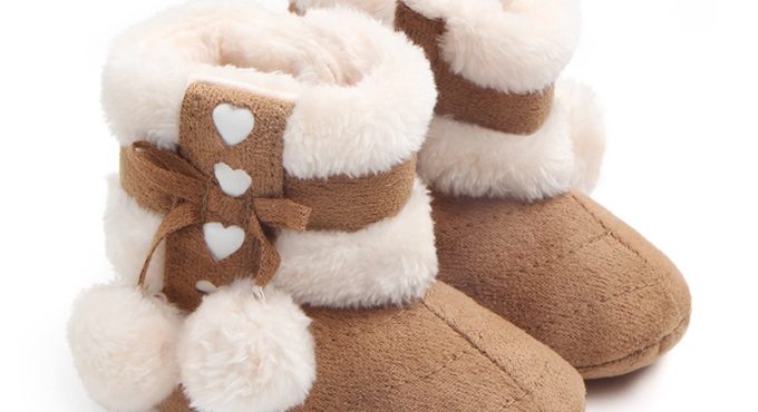 Winter Snow Boots For Newborn Baby Girls Booties Keep Warm plush inside Anti-slip Baby Infant Toddler Cute soft Bottom Shoes