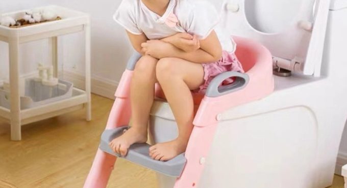 Folding Infant Potty Seat Urinal Backrest Training Chair with Step Stool Ladder for Baby Toddlers Boys Girls Safe Toilet Potties