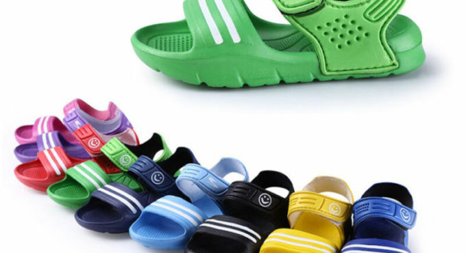 2020 Kids Shoes 1 Pair Casual Children Kids Shoes Baby Boy Closed Toe Summer Beach Sandals Flat Breathable Beach Slip-On Shoes