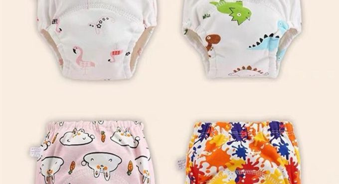 25pc/Lot Waterproof Cloth Diapers Reusable Toolder Nappies Baby Underwear Cotton Training Pants Panties