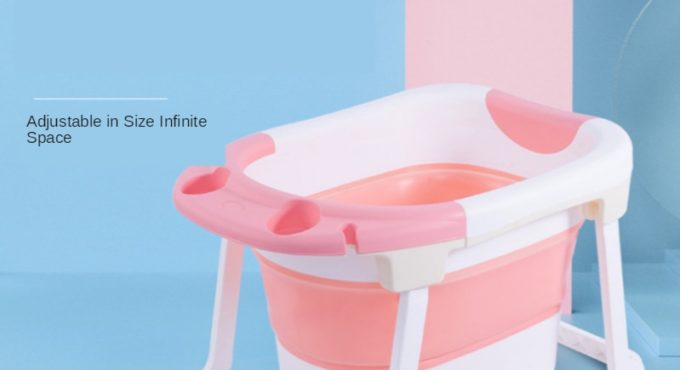 Hot Selling Thickening Increase Adult Bath Barrel Folding Bathtub Children Swimming Plastic Bath Barrel Bath Barrel Tub Can Sit