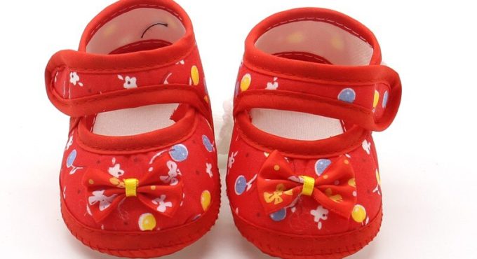 Infrant Baby First Walker Toddler Bow Cotton Crib Shoes Summer Girl Soft Sole Anti-skid Sneaker Casual Shoes