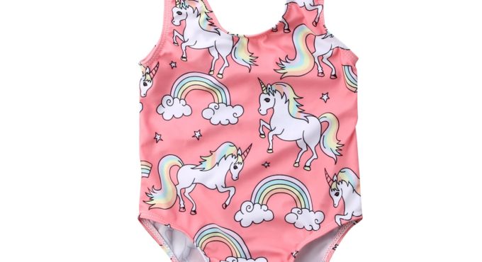 Pudcoco 2020 New Cute Newborn Baby Girl Swimsuit Kids Cartoon Unicorn Swimwear Children Swimming Bikini Beachwear Bathing Suit