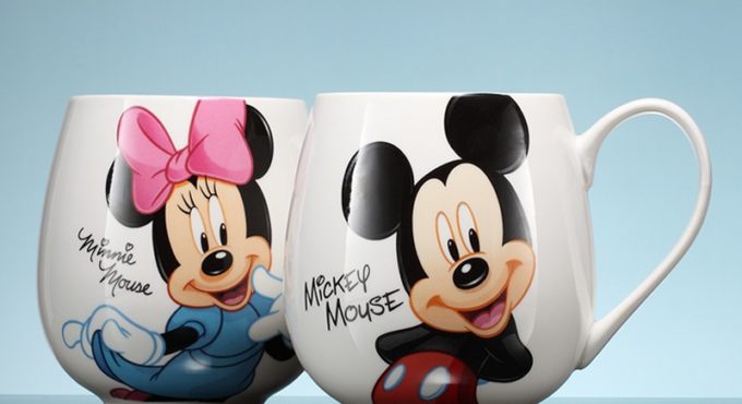 Disney's New Home Ceramic Mug Cup Children's Fashion Breakfast Milk Cup Creative Simple Cute Cup