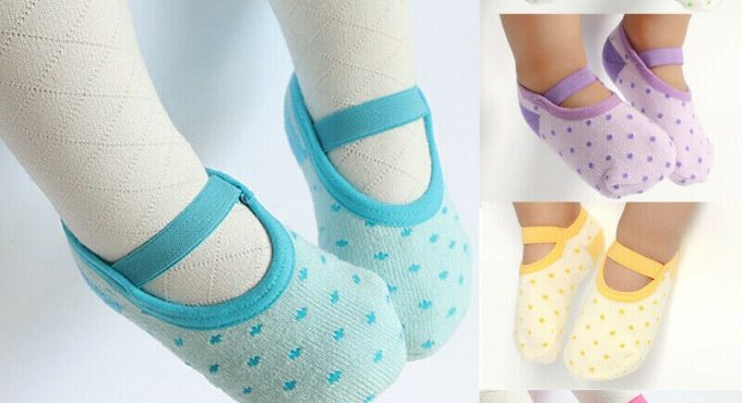 Baby Girl Anti-slip Cotton Trim Socks Infant Toddler Newborn Elastic Band Dots Slipper Shoes Boots Baby Accessories