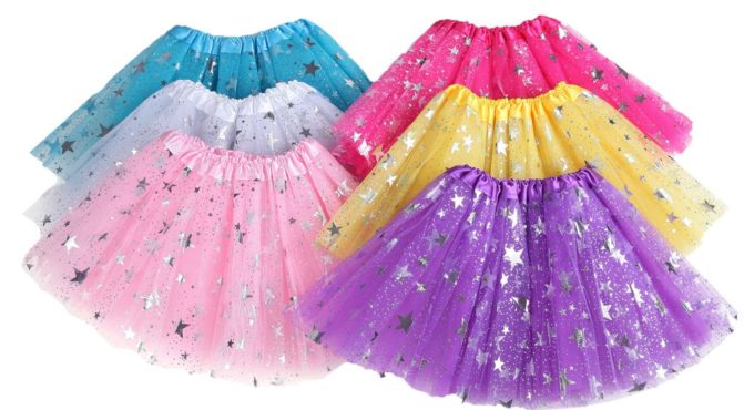 Toddler Kids Girls Baby newborn Skirts Tulle Star Sequins Princess Tutu Skirt Outfits Costume Casual five-pointed star skirt