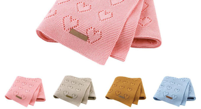 Cotton Knitted Baby Blankets Newborn For Boys Girls Kids Blanket Stroller Bedding Quilts Wrap Infant Muslin Swaddle100*80 CM