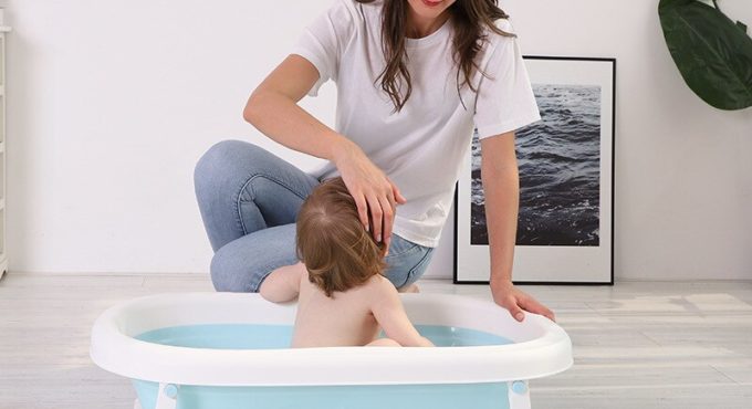 Multifunctional foldable children's folding tub baby bath tub household newborn thickened bath tub bath bucket free shipping