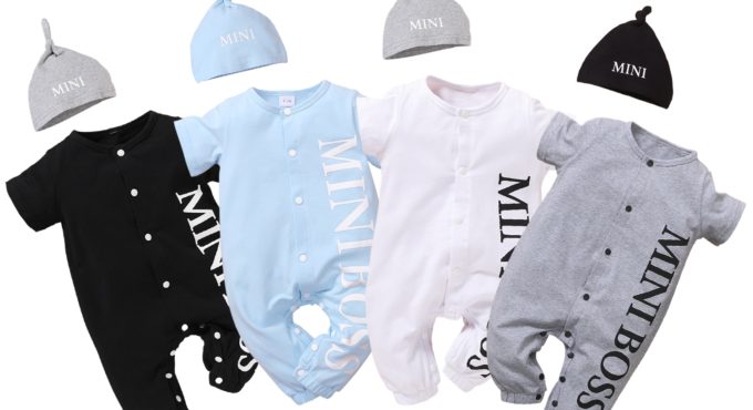 PatPat Hot Sales 2021 Spring and Summer Baby Boy MINI BOSS Baby Rompers with Hat Short and Long Sleeve Baby‘s Clothing