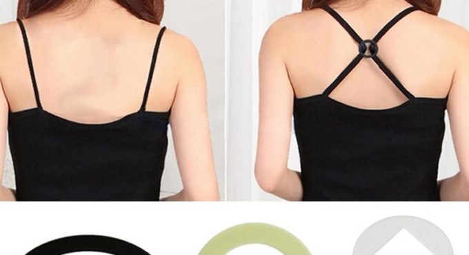 9Pcs Shadow-Shaped Silicone bra Click Bra Clip Buckles Wedding Bra Straps Conceal Clear cleavage Bra extender Holders