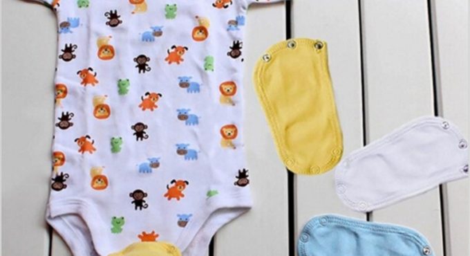 2 Colors Baby Romper Partner Utility Bodysuit Diaper Jumpsuit Lengthen Extend Film 1PCS
