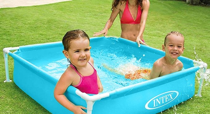 Intex Infant Swimming Pool Children's Square Net Clip Bracket Pool Children's Bathtub Swimming Fishing Pool