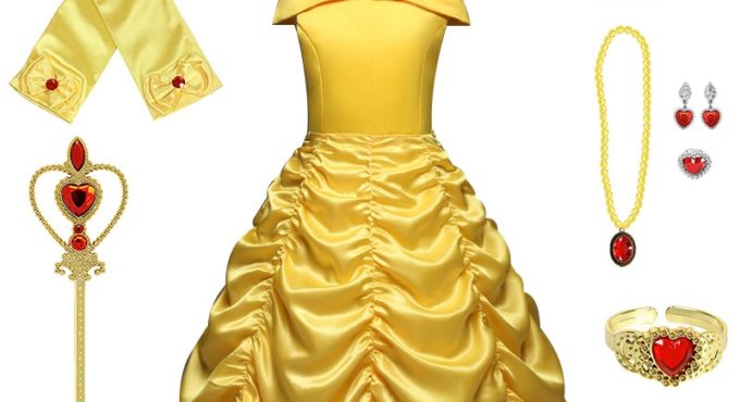 Girl Princess Dress Kids Summer Cosplay Costume For 6 8 10 Years Girls Halloween Children Clothing