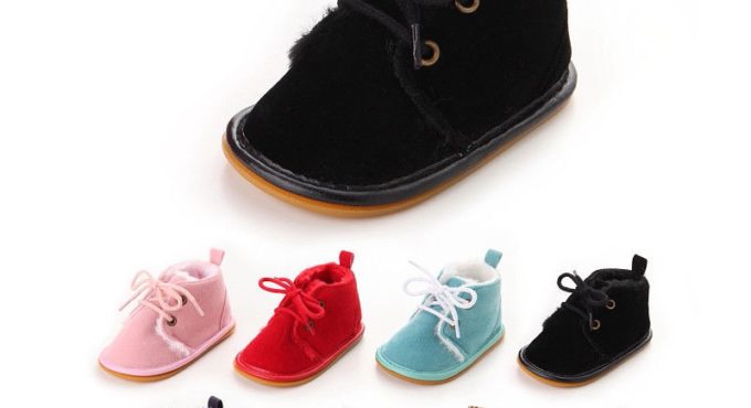 0-18M Infant Baby Girl Winter Fur Snow Boots Boy Warm Shoes Booties Newborn Casual Leopard First Walkers For Toddler