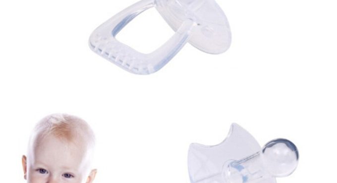 1PC baby pacifier transparent flat/round safe and non-toxic material silicone gel about 6.8*4cm weaning molars toy Pacifier