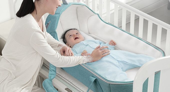 0-24 Month Baby Bed & Baby Lounger, Moses Basket Bassinet Bedside Sleeper Newborn Infant Travel Bed Carrycot for 0-12 Months