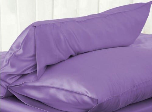 1PC 51*76cm Luxury Silky Satin Pillow Case Pillow Cover Solid Color Standard Pillowcase Pillowcase Baby Bedding