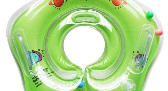 Inflatable Baby Bath Swimming Neck Float Adjustable Safety Aids Circle Baby Swimming Neck Ring Baby Swimming Accessories