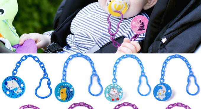 Pacifier Clips Cartoon Animals Shape Nipple Safe PP Strap Pacifier Clip Chain Holders Newborn Baby Feeding Accessories