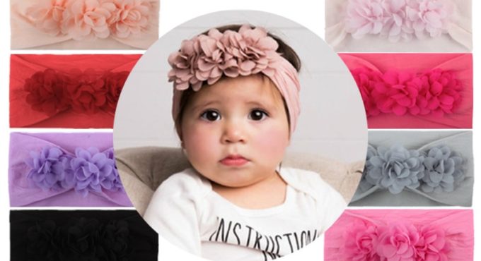 Baby Headband Flower Girls Bows Toddler Hair Bands For Baby Girls Kids Headbands Turban Newborn Baby Hair Accessories TXTB1