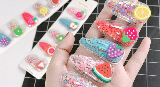 3/5pcs Children Cute Color Hairclip Head Jewelry Drop-shaped Clip Hair Accessories Baby Clip Cute Fashion Baby Hairpin TXTB1