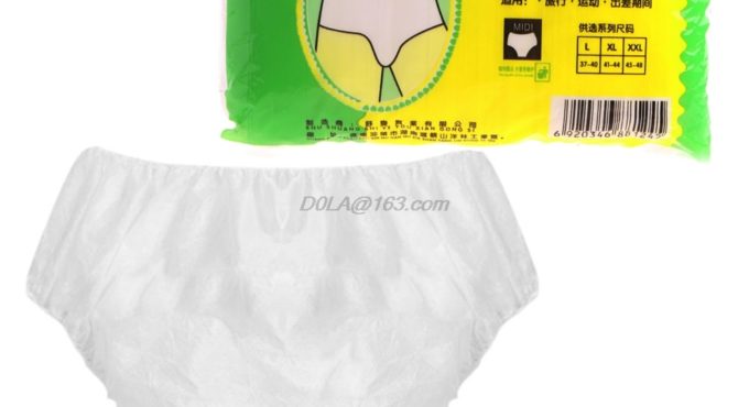 6Pcs Disposable Non Woven Paper Brief Panties Underwear Ladies Women Wholesale