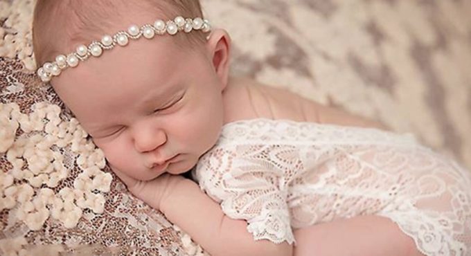 Baby Headbands Kids Crystal Pearl Flower Headband Faux Pearl Rhinestones Headdress Child Glitter Headpiece Photo Props Accessory