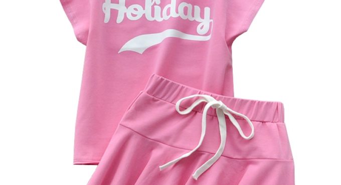 3 4 5 6 7 8 9 10 11Y Toddler Kids Baby Girl Clothes Set T-shirt Tops Skirt 2PCS Outfits Clothing Set Suit Children Tracksuit