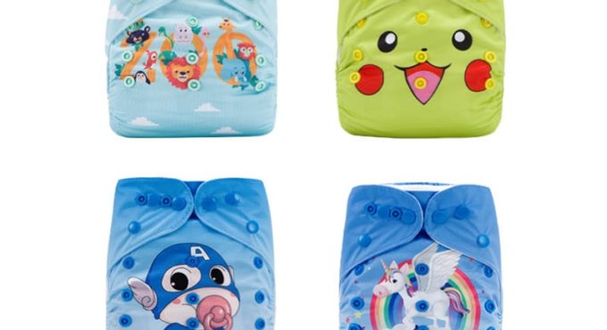 10pcs baby diaper Position Prints Pocket Cloth Nappies Reusable Waterproof PUL Nappies Without Inserts