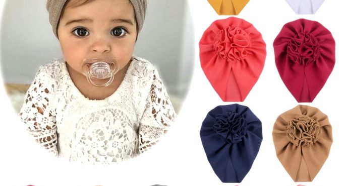 Knot Bow Baby Headbands Toddler Headwraps Baby Flower Turban Hats Babes Caps Elastic Hair Accessories 2021 New