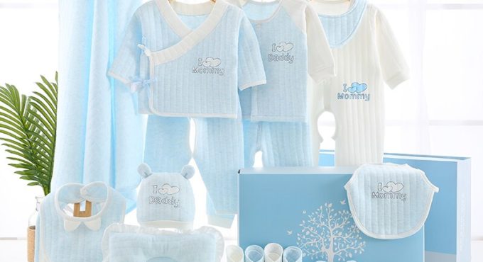 21Pcs/set Baby Clothes Set Winter Infant Girl Thicken Clothing Sets Soft Cotton Keep Warm Newborn Pillow Blanket CBX01021