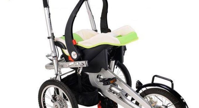 Carbon Steel Car Seat Baby Folding Taga Tricycle Strollers Trolley Child Taga Bike Strollers Kids Taga Bicycle Stroller Tricycle