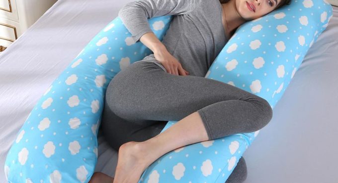 sleeping support pregnancy pillow for pregnant women body 100% cotton rabbit print U shape dyed maternity pillows side sleepers