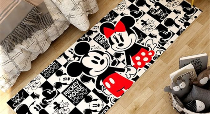 3D Mickey Minnie Play Mat 160x60cm Bedroom Rugs Kids Room Decorative Play Mat Area Rug Pastoral Carpets for Living Room