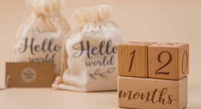 3pcs/set Handmade Baby Milestone Cards Square Engraved Wood Infants Bathing Gift Newborn Photography Calendar Photo Accessories