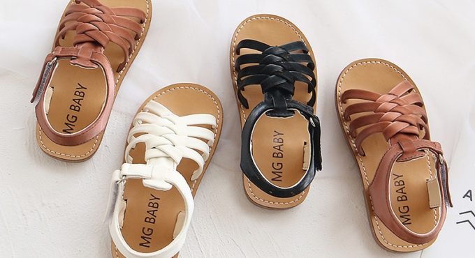 Children's Woven Sandals 2021 Summer New Fashion Boys Casual Shoes Open Toe Soft Little Girls Beach Shoes for Toddler Baby