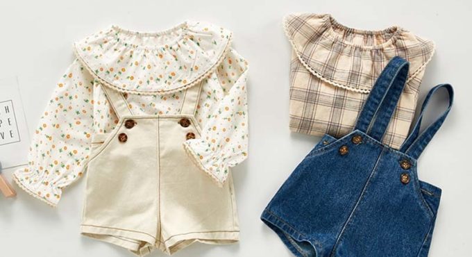 2021 Spring Autumn New Baby Overalls Boys Girls Denim Overalls Kids Jumpsuit Korean Fashion Children Denim Shorts