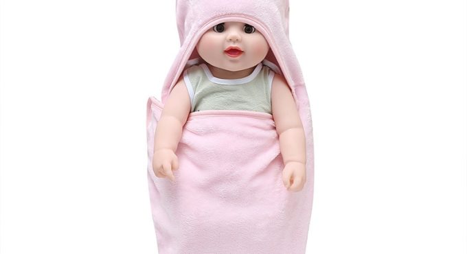 Newborn Baby Blanket Soft Flannel Cute Bear Ears Sleeping Wrap Swaddle Best Perfect Birthday Gift