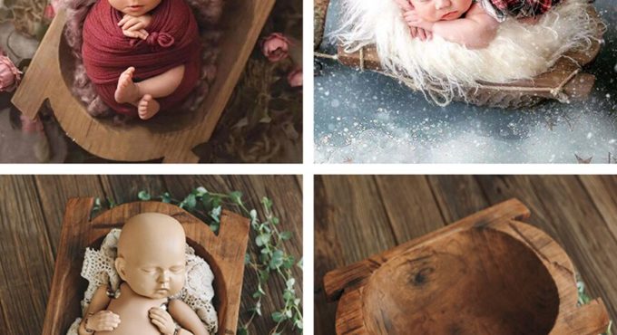 Newborn Photography Prop Photography Baby Props Photo Props Baby Studio Accessori Retro Wooden Boat Newborn Shoot Accessori