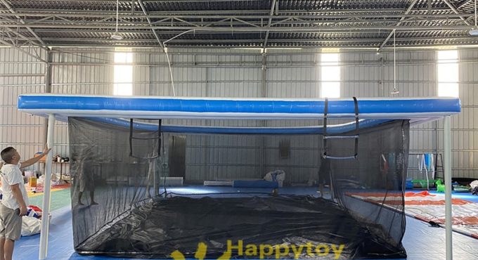 High quality pvc inflatable sea pool with net floating pool for yacht