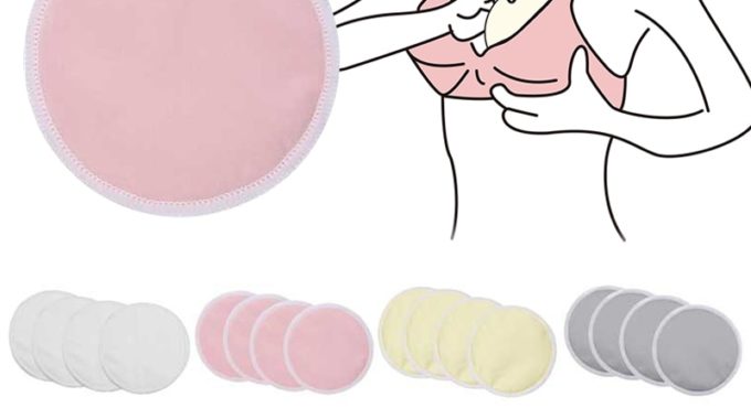 2pcs Reusable Breast Pads 3-layer Bamboo Fiber Nursing Waterproof Breathable Washable Pad Baby Breastfeeding Accessory