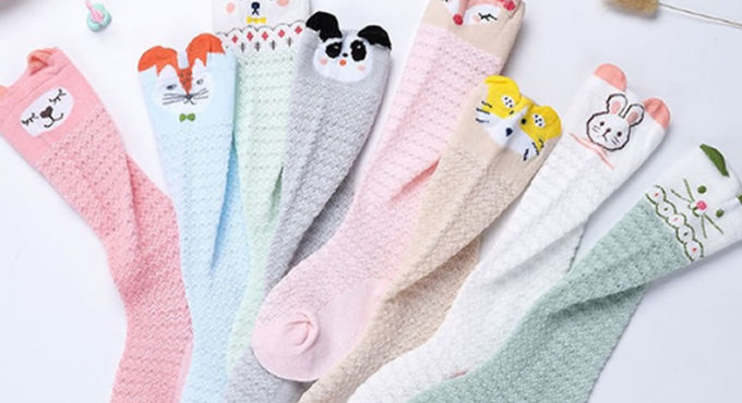 Baby Summer Thin Stocking Mesh Breathable Cotton Newborn Legwarmer Anti-Mosquito Toddler over the Knee Leg Warm Animal Pattern