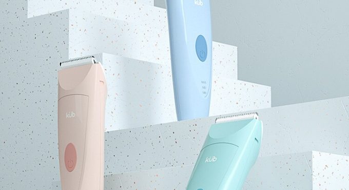 KUB Baby Hair Clipper Silent Super Waterproof Hair Shaving Knife Children's Hair Rechargeable Hair Clipper Ceramic Blade