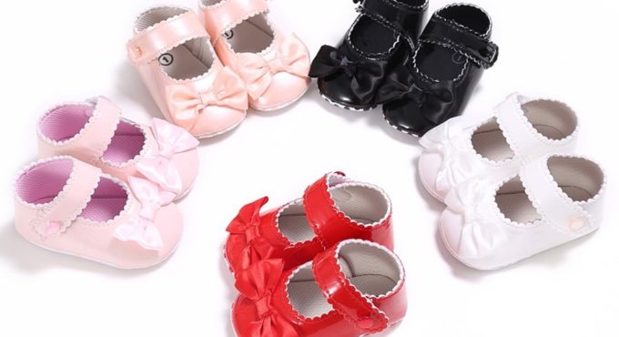 OUTAD Infant Baby Shoes Girls Moccasin PU Leather Princess Mary Jane Shoes Soft Sole Bowknot Toddler Shoes First Walkers New