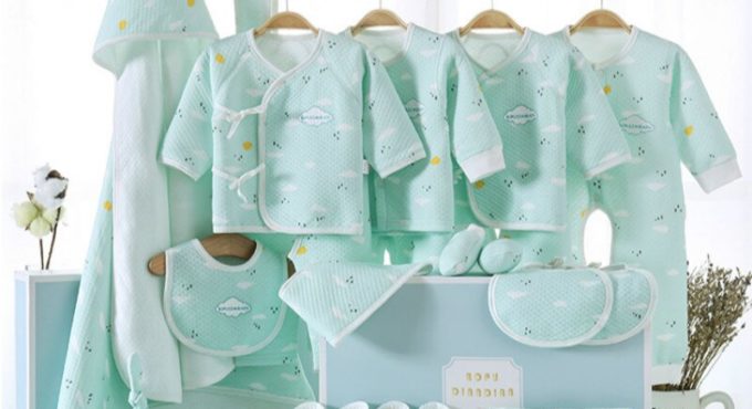 23pcs 100% Cotton Newborn baby clothes spring newborn supplies gift box infant clothing blue pink for boy girl baby 0-12 months