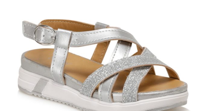 FLO 81.510201.F Silver Female Child Sandals Polaris