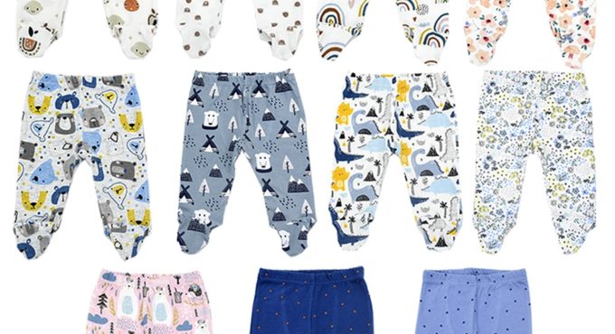 Baby Trousers 0-18 Month Cute Printed Spring Autumn Unisex Casual Footed Baby Boys Pant Infant Girl Pants Newborn Trouser