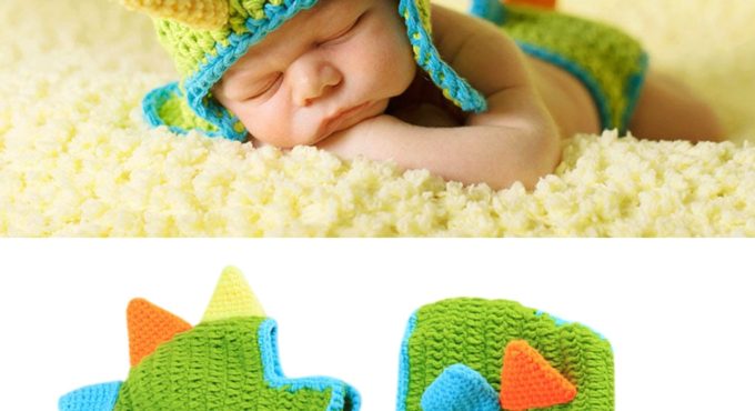 Baby Photography Props Newborn Knitted Dinosaur Ladybird Insect Costumes Cute Cartoon Animals Photography Prop Accessories